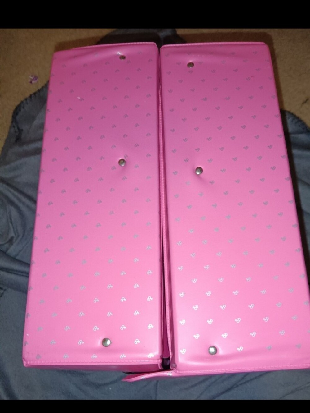 VTG Barbie Pink & Silver Fashion Doll Case 1985 - Picture 3 of 10